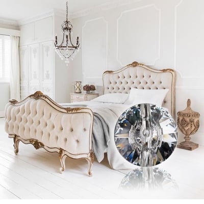 CrystalDIY奧地利SW水晶鈕扣#3015 水晶(001)-12mm14mm(零售6顆入)10