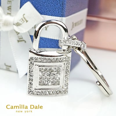 Camilla Dale 雲朵光燦鎖頭水鑽鑰匙圈5