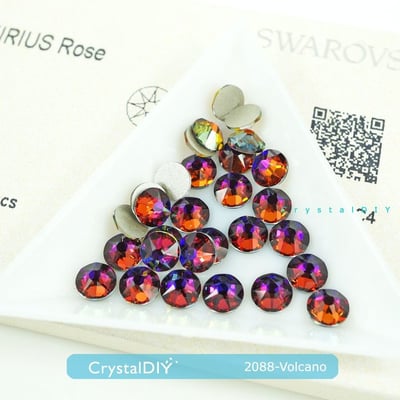 CrystalDIY奧地利水晶SW2088平底石 火山石Volcano(001VOL) SS346