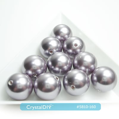 CrystalDIY奧地利SW水晶珍珠#5810_淡紫色Mauve Pearl (160) 12mm1