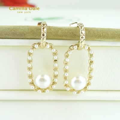 Camilla Dale 小香風珍珠耳環1