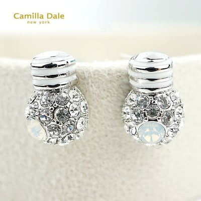Camilla Dale 電燈泡水晶耳環(白蛋石)3