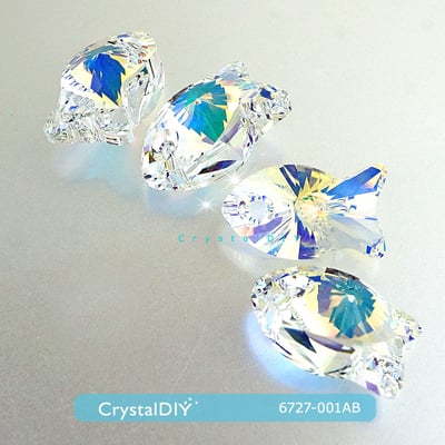 CrystalDIY奧地利SW水晶吊墜#6727小肥魚吊墜 水晶亮彩Crystal AB 閃耀無敵5