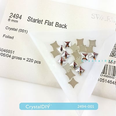 CrystalDIY奧地利SW水晶 #2494小明星平底鑽 Crystal (001) 6mm1