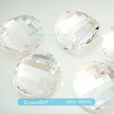 CrystalDIY奧地利水晶SW水晶吊墜#6621扭轉圓 燦月光(001MOL)28mm6