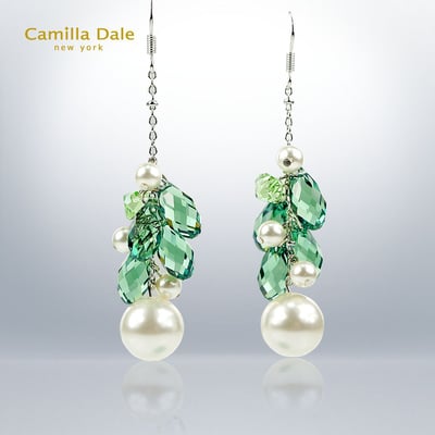 CamillaDale 翠綠珍珠樹耳環1