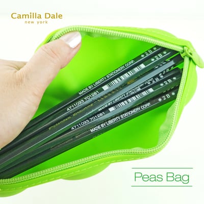 CamillaDale碗豆光芒水鑽鉛筆筆袋套組 利百代9800 2B鉛筆 一打4