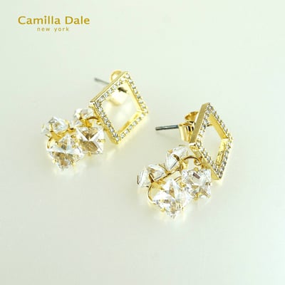 Camilla Dale 925純銀柏麗香榭金色耳環3