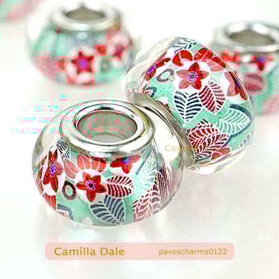 CamillaDale紅花綠葉手鍊串飾【122】不同角度會有圖像放大視覺5