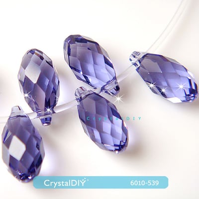 CrystalDIY奧地利水晶SW #6010長圓水滴吊墜11X5.5mm 四色可選2