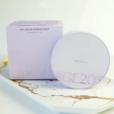 Age20's THE ORIGIN水光精華粉餅 薰衣草拿鐵一殼2蕊 #21亮白 膚色校正4