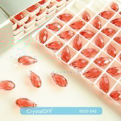 CrystalDIY奧地利水晶SW #6010長圓水滴吊墜13*6.5mm 兩色可選6