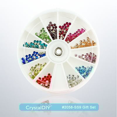 CrystalDIY奧地利SW水晶SS5~SS20超值組(12色)平底石2