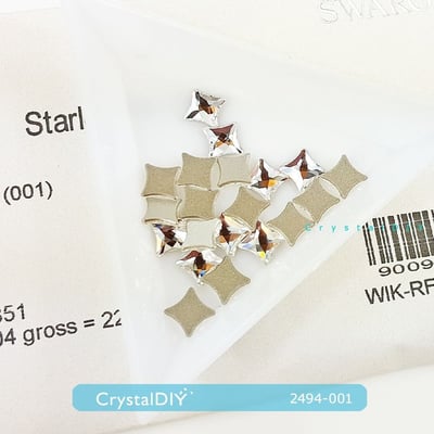 CrystalDIY奧地利SW水晶 #2494小明星平底鑽 Crystal (001) 6mm2