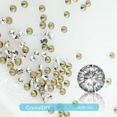 CrystalDIY奧地利水晶SW圓形石 #1028水晶(001) PP8、PP11每包100顆3