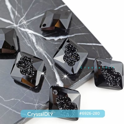 CrystalDIY奧地利水晶SW水晶繁衍吊墜#6926 黑寶石6