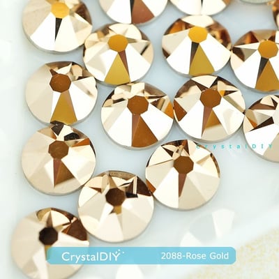 CrystalDIY奧地利水晶SW 2088平底石 玫瑰金 Rose gold(001ROGL)1