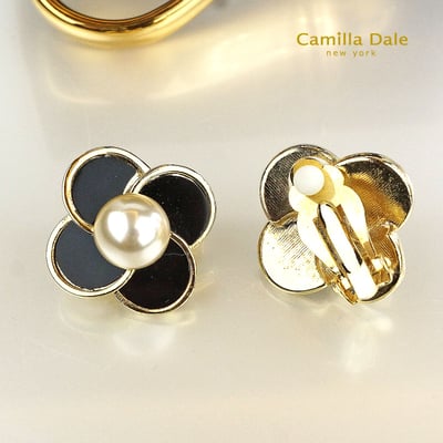 CamillaDale 7mm 香榭雪白珍珠耳環(夾式)4