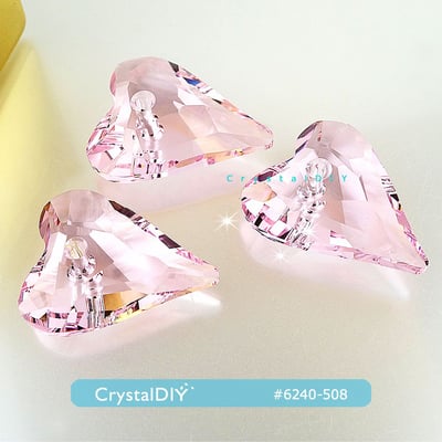 CrystalDIY奧地利水晶SW水晶吊墜#6240我心狂野吊墜 兩色可選2