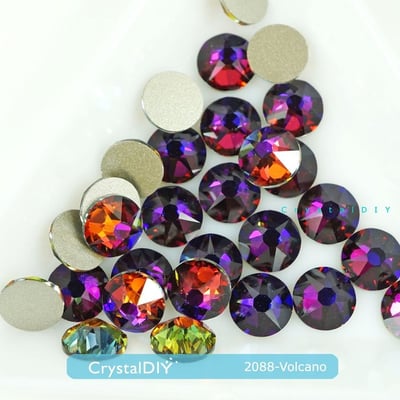 CrystalDIY奧地利水晶SW2088平底石 火山石Volcano(001VOL) SS344