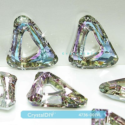 CrystalDIY奧地利水晶SW #4736宇宙三角水晶裸鑽燦紫20mm3