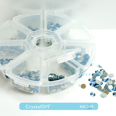 CrystalDIY 手作材料8格收納盒 (大) 2個 可收納水鑽 串珠 珍珠 水晶鈕扣 水晶裸鑽3