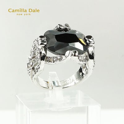 CamillaDale 韓製黑寶石水晶戒指4