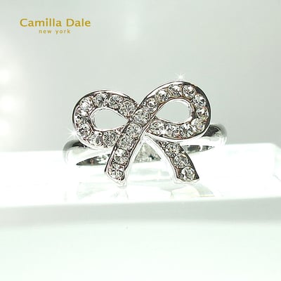 CamillaDale 蝴蝶結水晶戒指2