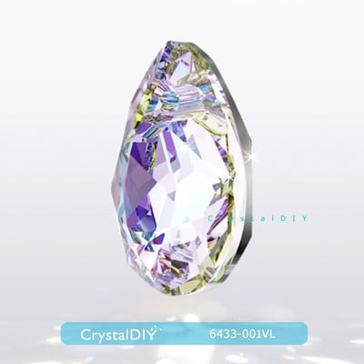 CrystalDIY奧地利水晶SW 水晶吊墜6433經典水梨型 燦紫(Vitrail Light)16mm3