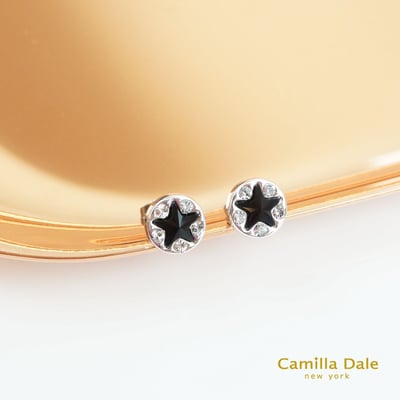 Camilla Dale迷你星光不鏽鋼水晶耳環 黑寶石與黑金剛2色可選6