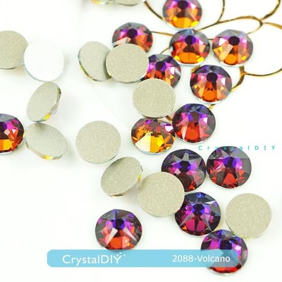 CrystalDIY奧地利水晶SW2088平底石 火山石Volcano(001VOL) SS342