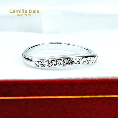 CamillaDale Dale 水飄曲線晶鑽戒指 韓製4