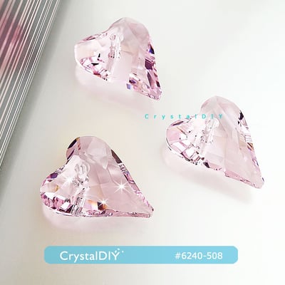 CrystalDIY奧地利水晶SW水晶吊墜#6240我心狂野吊墜 兩色可選9