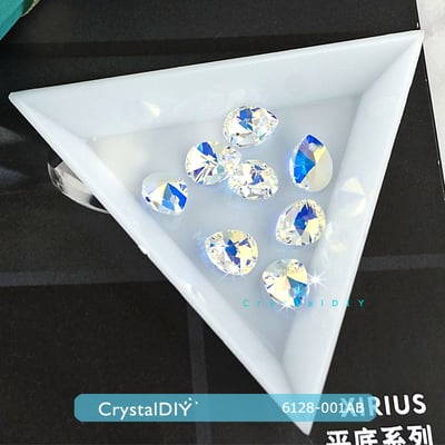 CrystalDIY奧地利水晶SW#6128迷你梨吊墜 水晶亮彩(001AB)10mm 每包12顆入三色可選4