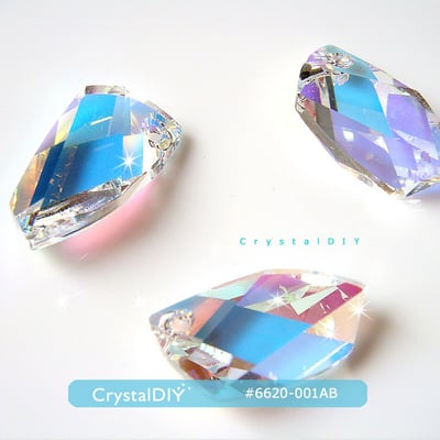 CrystalDIY奧地利水晶SW水晶吊墜#6620天使之翅膀吊墜兩色可選3