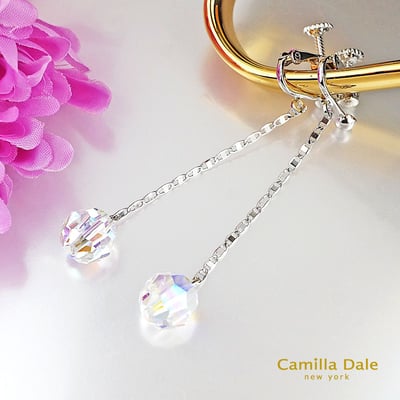 CamillaDale冬戀冰球耳環-水晶亮彩(001AB)10mm1