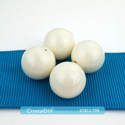 CrystalDIY奧地利水晶SW水晶珍珠#5811漆光白巧克力色(708) 14mm4