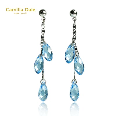 Camilla Dale 海洋之生水晶耳環(海藍)1