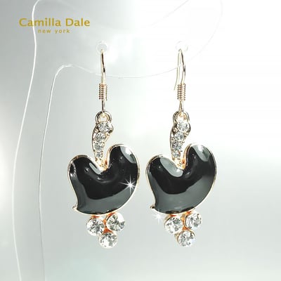 CamillaDale 甜心搪瓷豆黑耳環(韓製)1