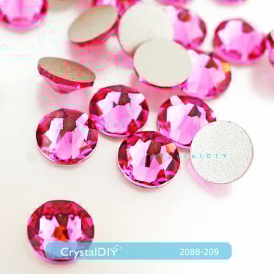 CrystalDIY奧地利水晶SW 平底石2058/2088 玫瑰(209) SS5~SS341