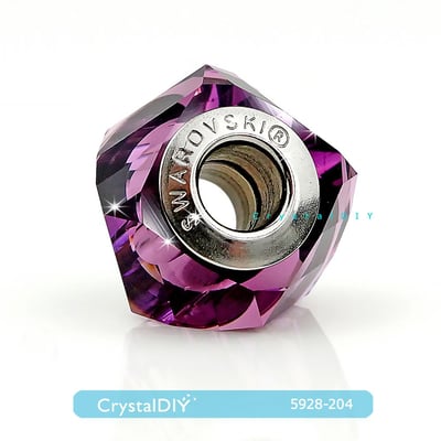 CrystalDIY奧地利SW水晶#5928迷人螺旋中孔 4色可選 適用潘朵拉蛇鍊12
