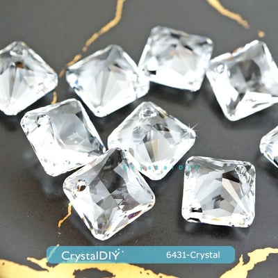 CrystalDIY奧地利水晶SW水晶公主切割吊墜#6431燦幻金 Crystal Golden Shadow16mm三色可選8