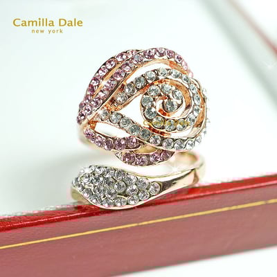 CamillaDale 玫瑰藤水晶戒指(粉)3