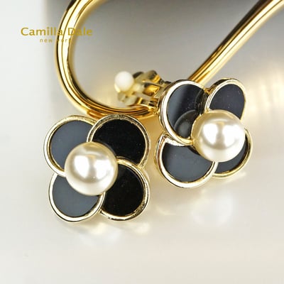 CamillaDale 7mm 香榭雪白珍珠耳環(夾式)3