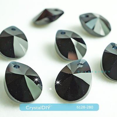 CrystalDIY奧地利水晶SW#6128迷你梨吊墜 水晶亮彩(001AB)10mm 每包12顆入三色可選10