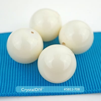 CrystalDIY奧地利水晶SW水晶珍珠#5811漆光白巧克力色(708) 14mm3