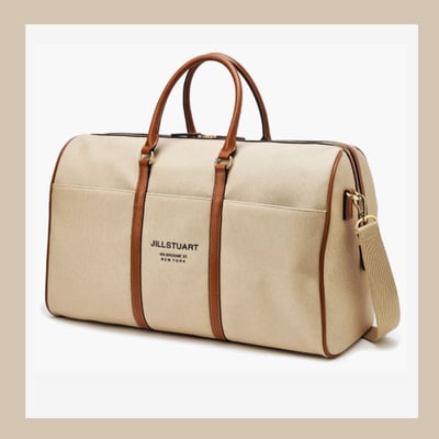 JILLSTUART NEWYORK 米色波士頓包旅行袋 國際精品預購1