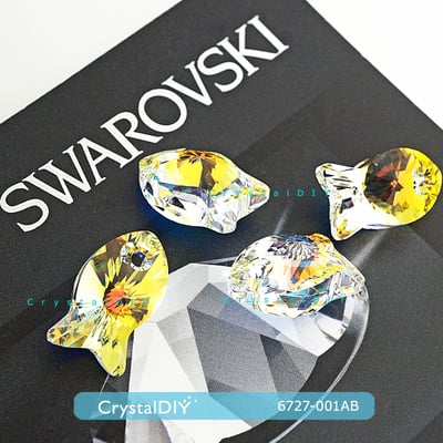 CrystalDIY奧地利SW水晶吊墜#6727小肥魚吊墜 水晶亮彩Crystal AB 閃耀無敵6