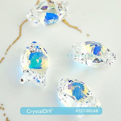 CrystalDIY奧地利SW水晶吊墜#6727小肥魚吊墜 水晶亮彩Crystal AB 閃耀無敵4