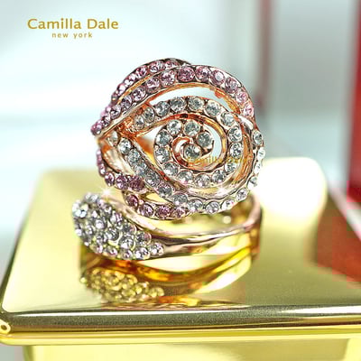 CamillaDale 玫瑰藤水晶戒指(粉)1